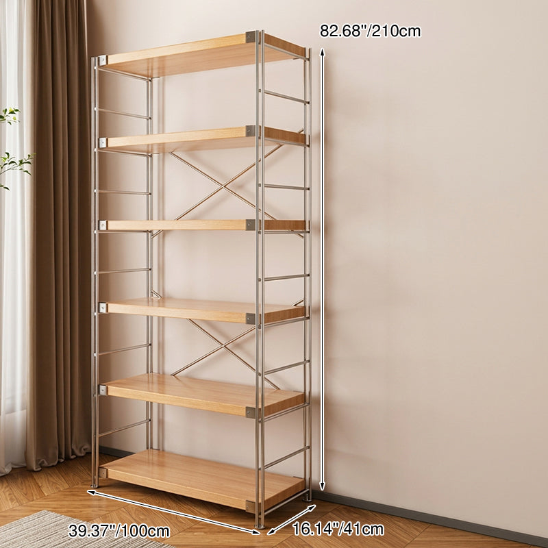 Modern Multi-Tier Storage Shelving Unit With Particleboard Shelves &amp; Carbon Steel Frame - Open Storage Shelf For Living Room, Bedroom &amp; Home Office