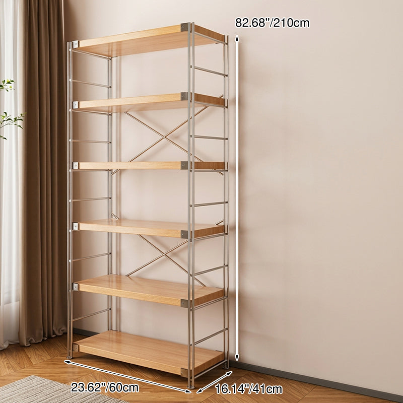 Modern Multi-Tier Storage Shelving Unit With Particleboard Shelves &amp; Carbon Steel Frame - Open Storage Shelf For Living Room, Bedroom &amp; Home Office