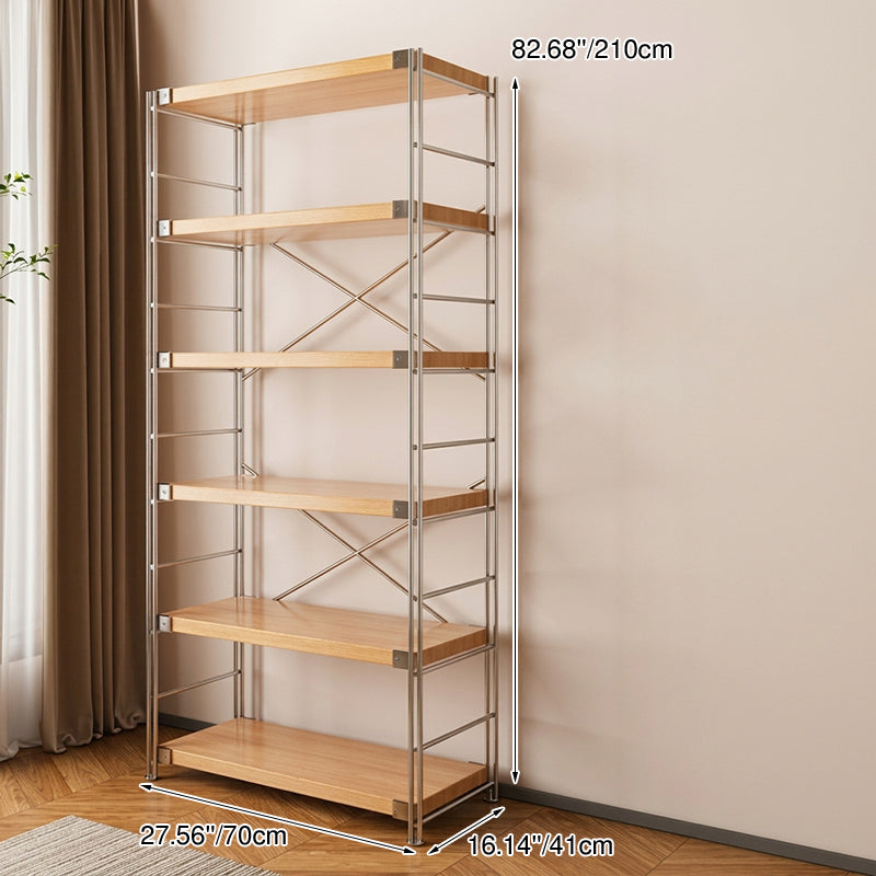 Modern Multi-Tier Storage Shelving Unit With Particleboard Shelves &amp; Carbon Steel Frame - Open Storage Shelf For Living Room, Bedroom &amp; Home Office