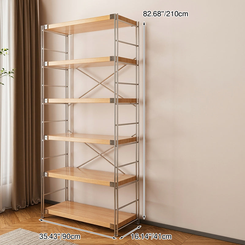 Modern Multi-Tier Storage Shelving Unit With Particleboard Shelves &amp; Carbon Steel Frame - Open Storage Shelf For Living Room, Bedroom &amp; Home Office