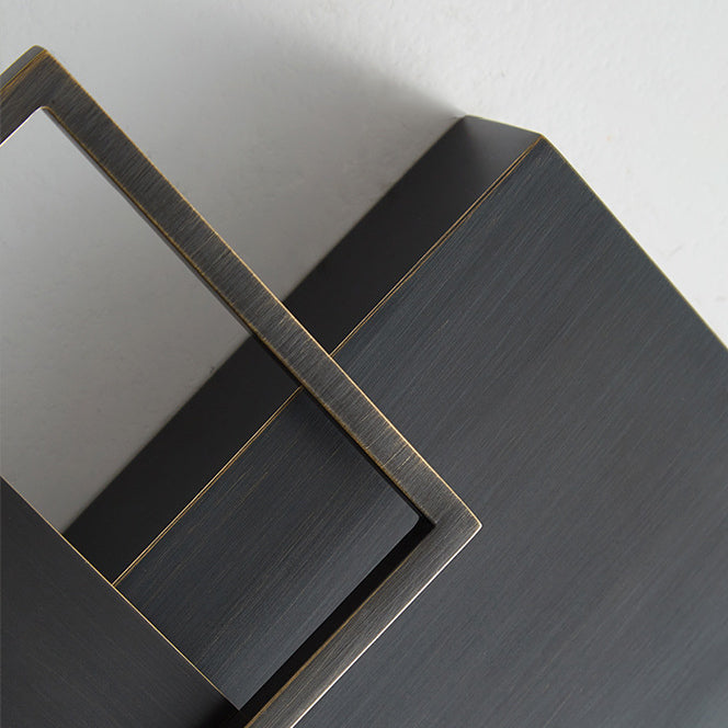Moderne Mid-Century Wandleuchte aus Kupfer im rechteckigen geometrischen Design mit LED für das Bett 