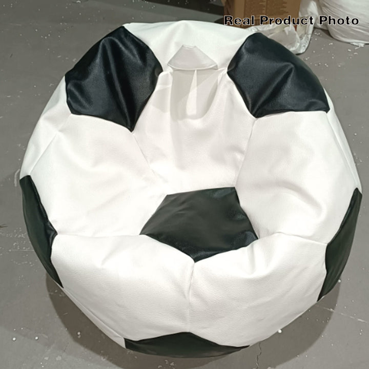 Sofá perezoso de bolsa de frijoles portátil lavable de fútbol EPP EPS de cuero para rascar gatos creativo contemporáneo para sala de estar y dormitorio 