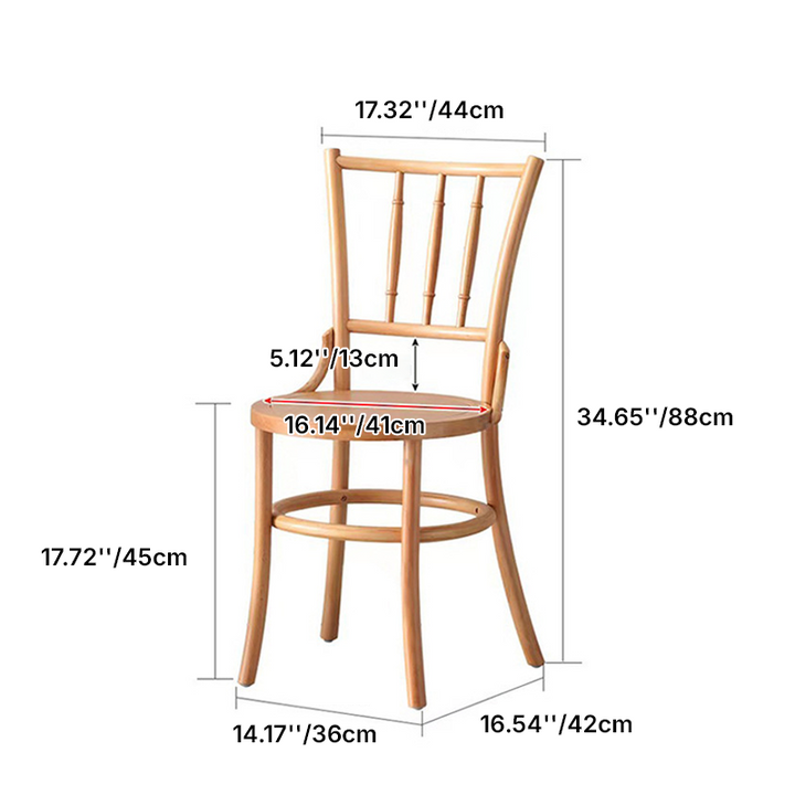 Traditional Vintage Round Cylinder Basswood Faux Rattan Dining Chair Backrest For Living Room