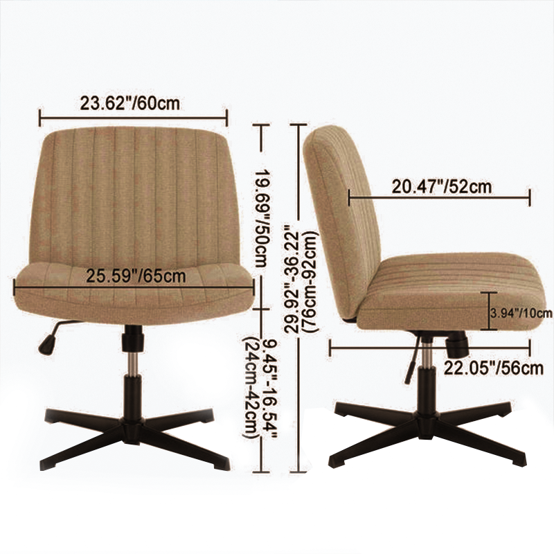 Modern Minimalist Shell Square Linen Steel Plywood Desk Chair For Home Office