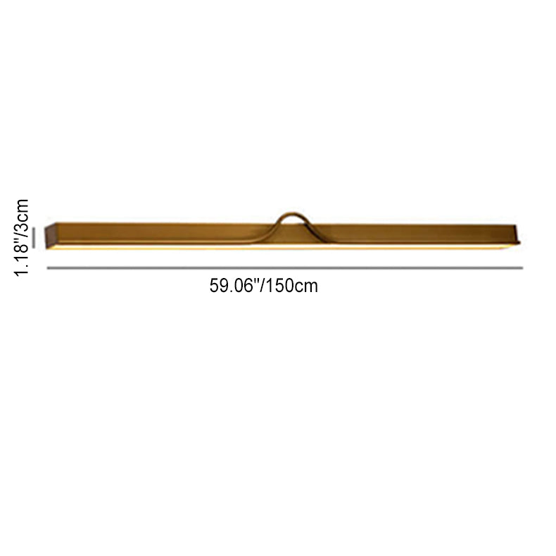 Modern Mid-Century Gold Strip Electroplated Iron Acrylic LED Wall Sconce Lamp For Living Room