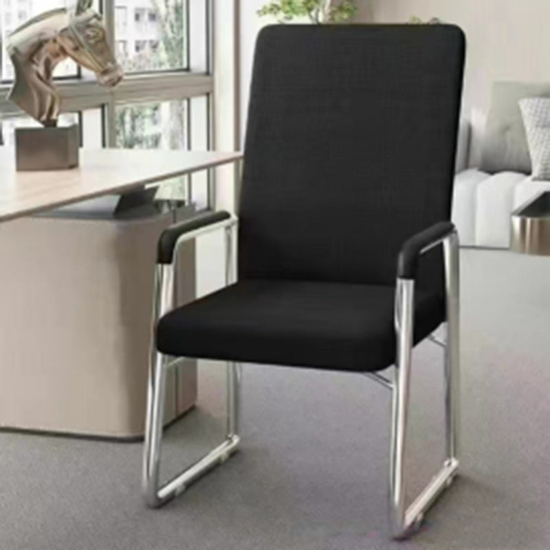 Moderne Einfachheit Mesh-Gewebe Leder Schwamm Latex Stahl Quadratischer Schreibtischstuhl Rückenlehne Armlehne Für Home Office 