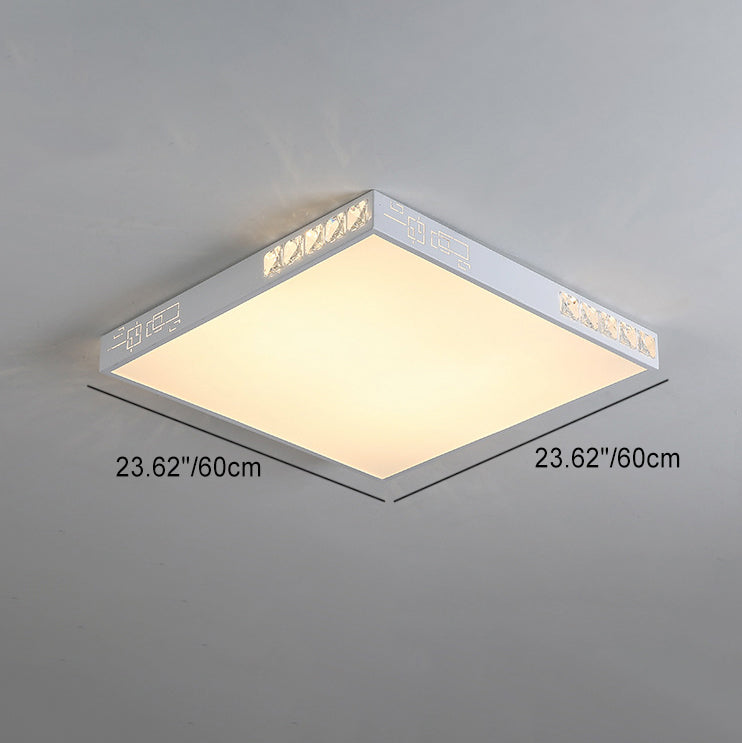 Zeitgenössische skandinavische quadratische Eisen-Acryl-LED-Unterputzdecke für Wohnzimmer