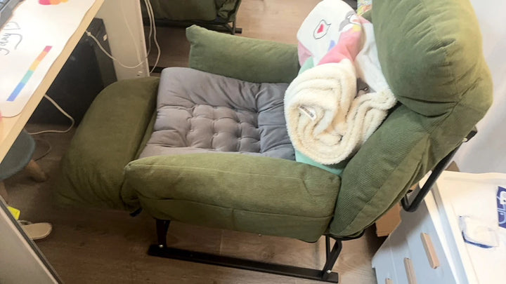Simplicité Moderne Repose-pieds Carré en Velours Côtelé Coton Éponge Fer Acier au Carbone Réglable Pour Chambre 