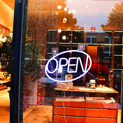 Modern Art Deco Waterproof PS OPEN LED Outdoor Hanging Neon Wall Sconce Lamp For Dining Room