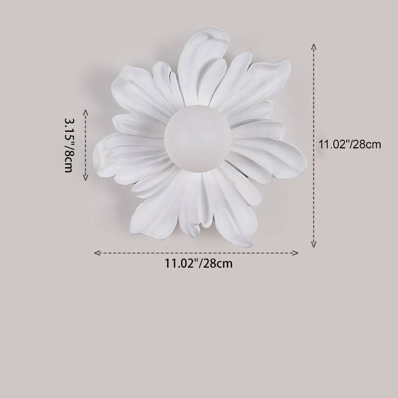 Traditionelle japanische Blumen-Orb-Harz-Roto-Formung 1 - Licht-Wandleuchte für Wohnzimmer 