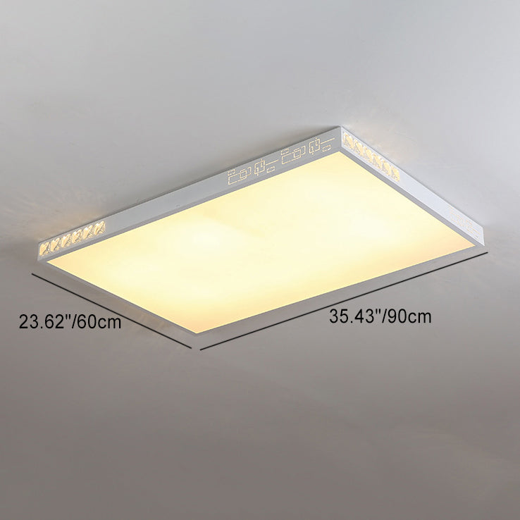 Zeitgenössische skandinavische quadratische Eisen-Acryl-LED-Unterputzdecke für Wohnzimmer