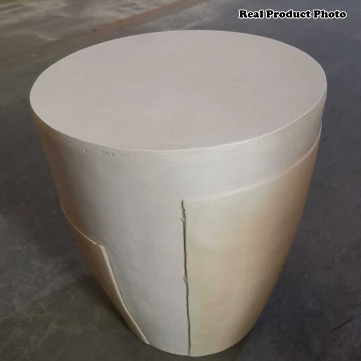 Mesa auxiliar geométrica cilíndrica de óxido de magnesio de simplicidad contemporánea para sala de estar 