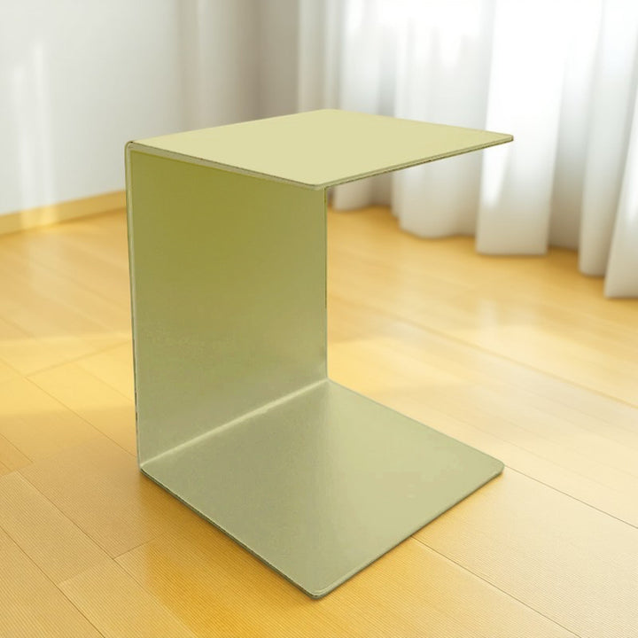 Moderner minimalistischer geometrischer Beistelltisch aus Karbonstahl, 2 Ebenen, für das Wohnzimmer 