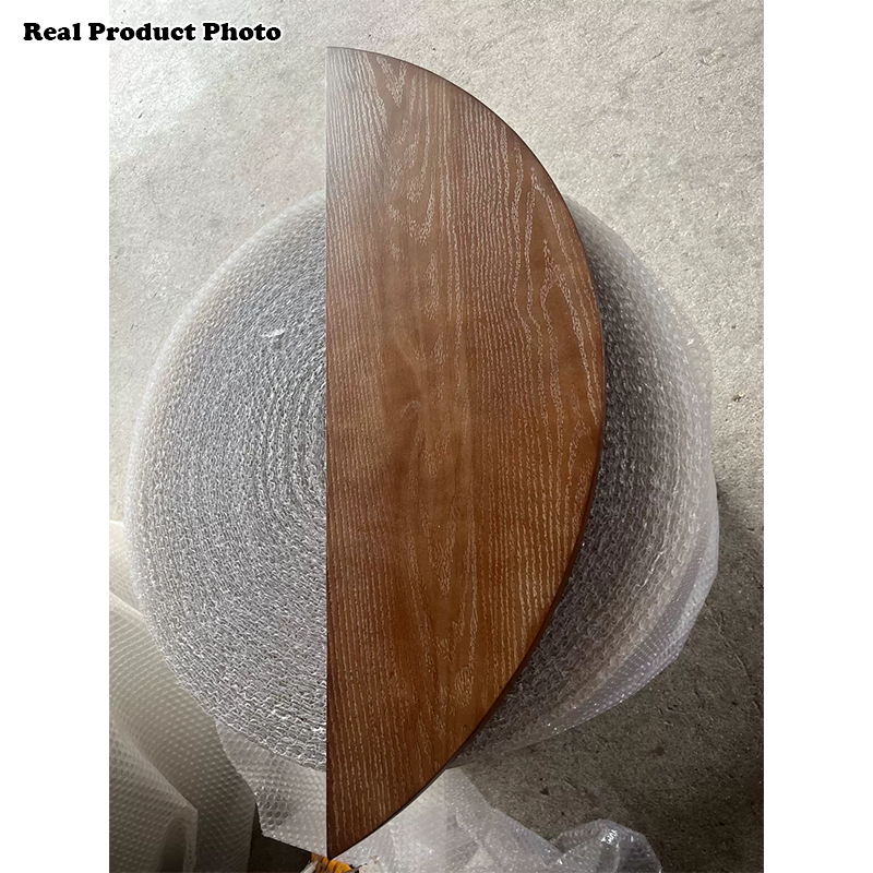 Mesa Consola de Madera Francesa Tradicional con Columna Romana de Medio Redondo y Diseño Simétrico para Entrada 
