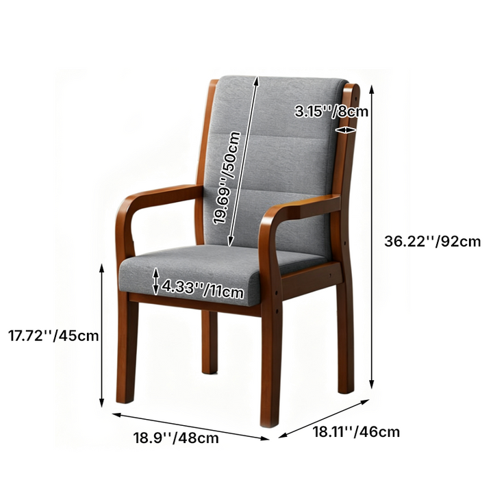 Moderner luxuriöser rechteckiger Stuhl aus Sperrholz und Kautschukholz mit Stoff- und PU-Lederbezug, Rückenlehne und Armlehnen für das Wohnzimmer 