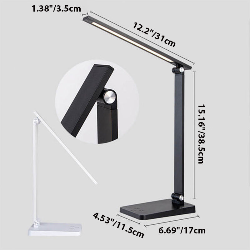 Contemporary Creative Folding Touch Dimming ABS Aluminum Alloy LED Desk Lamp for Bedroom