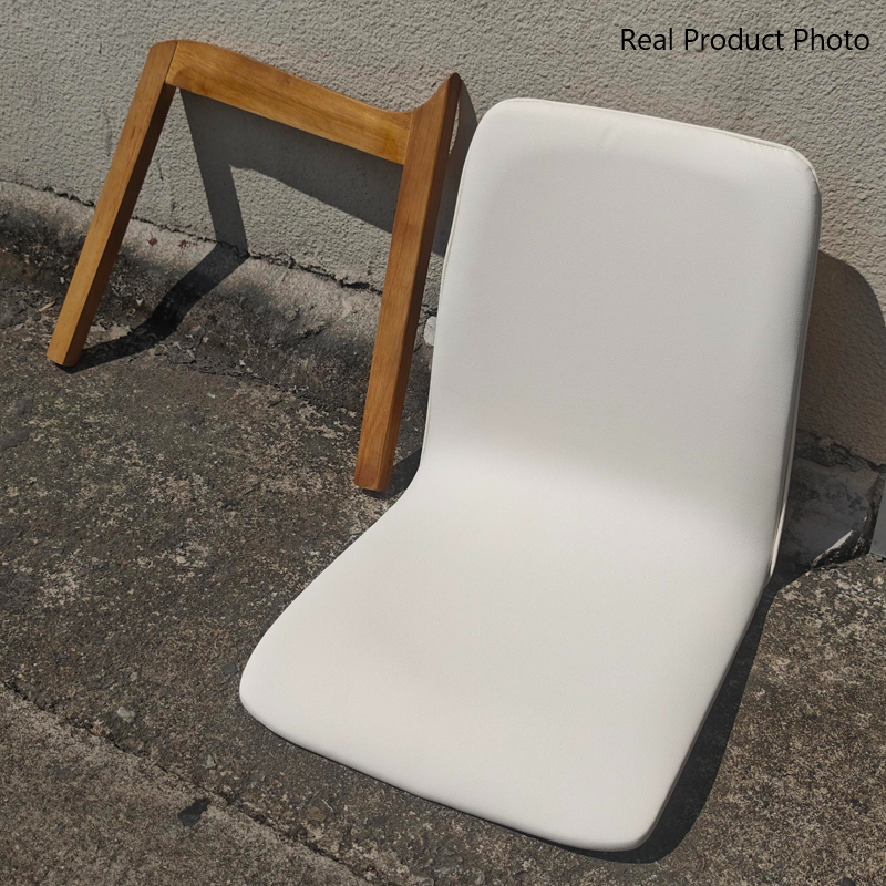 Chaise de salle à manger contemporaine scandinave en bois massif, microfibre et cuir, dossier carré incurvé pour salle à manger 