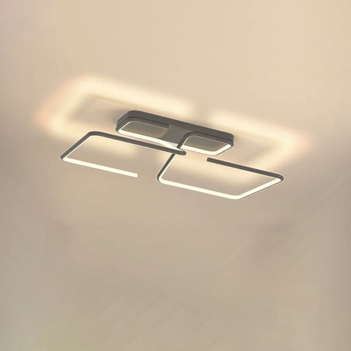 Moderne minimalistische Linien rechteckige Eisen-Acryl-LED-Deckenleuchte 