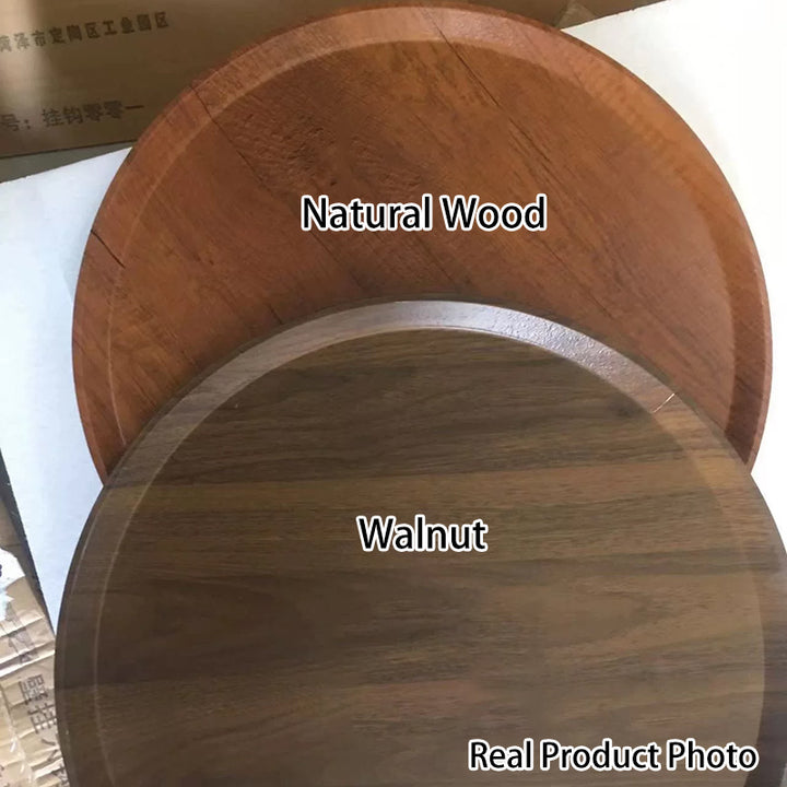 Contemporary Nordic Round Iron MDF Coffee Table 2-Tier For Living Room