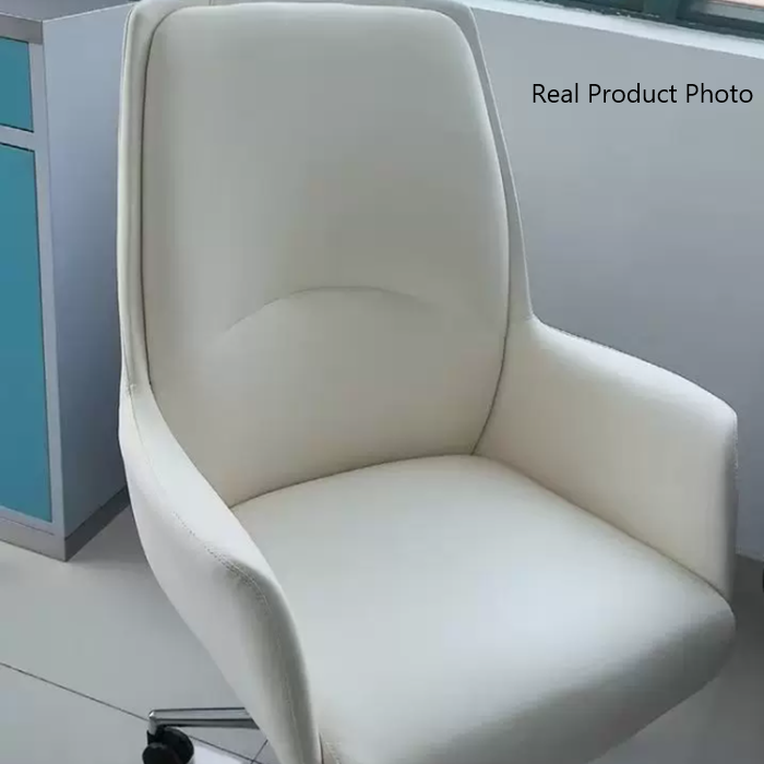 Moderner minimalistischer Schreibtischstuhl mit quadratischer Rückenlehne aus Kunstleder und Karbonstahl, drehbar, höhenverstellbar, mit Rollen, für Homeoffice 