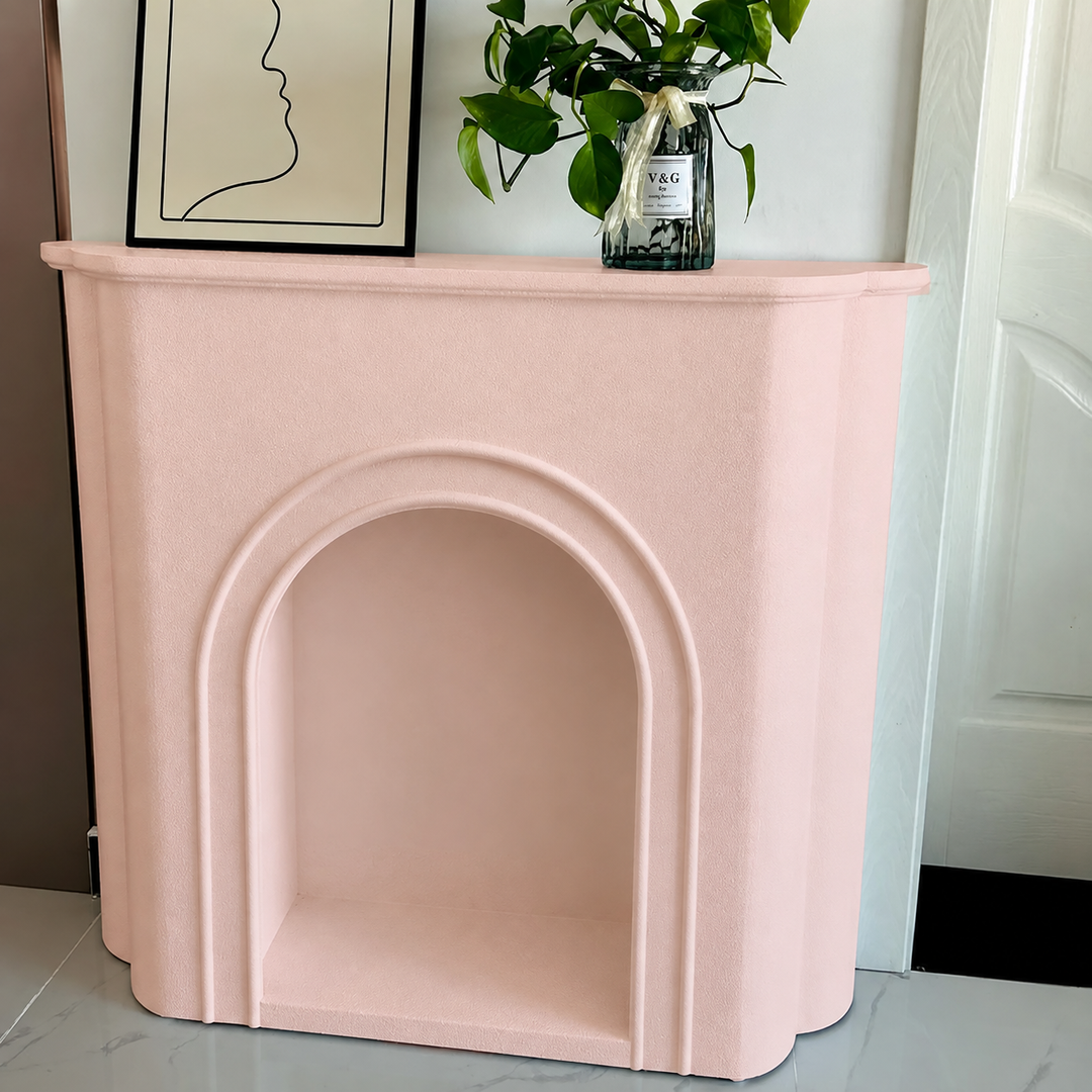 Contemporary Nordic Arched MDF Console Table With 1-Tier For Living Room