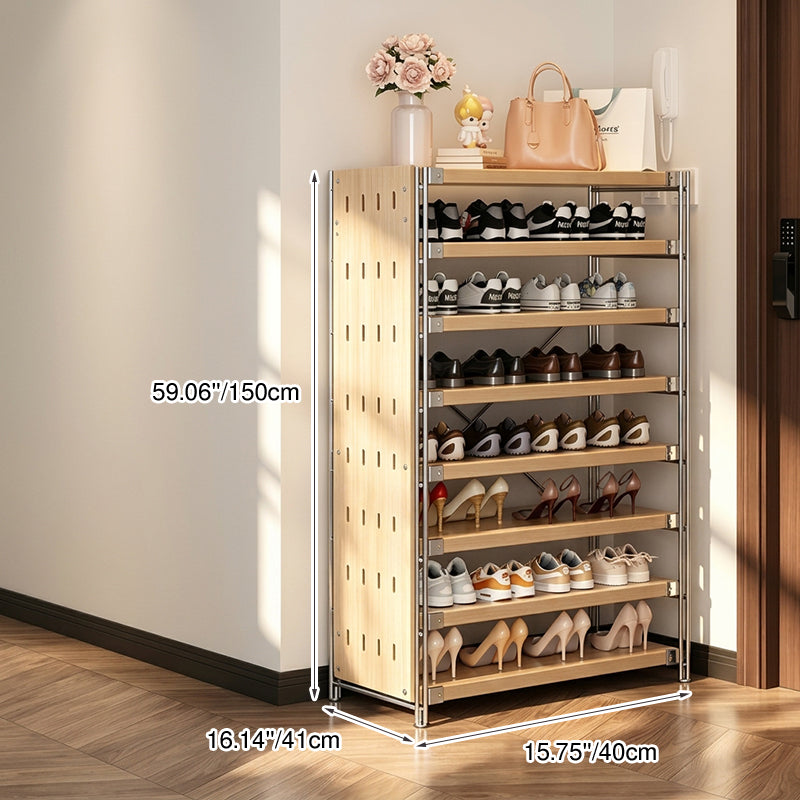 Moisture-Proof Shoe Storage Rack -Thickened Particleboard X-Brace Reinforced Steel Heavy Duty Tall Shoe Shelf For Hallway &amp; Entryway