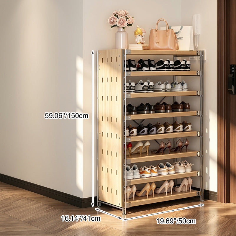 Moisture-Proof Shoe Storage Rack -Thickened Particleboard X-Brace Reinforced Steel Heavy Duty Tall Shoe Shelf For Hallway &amp; Entryway