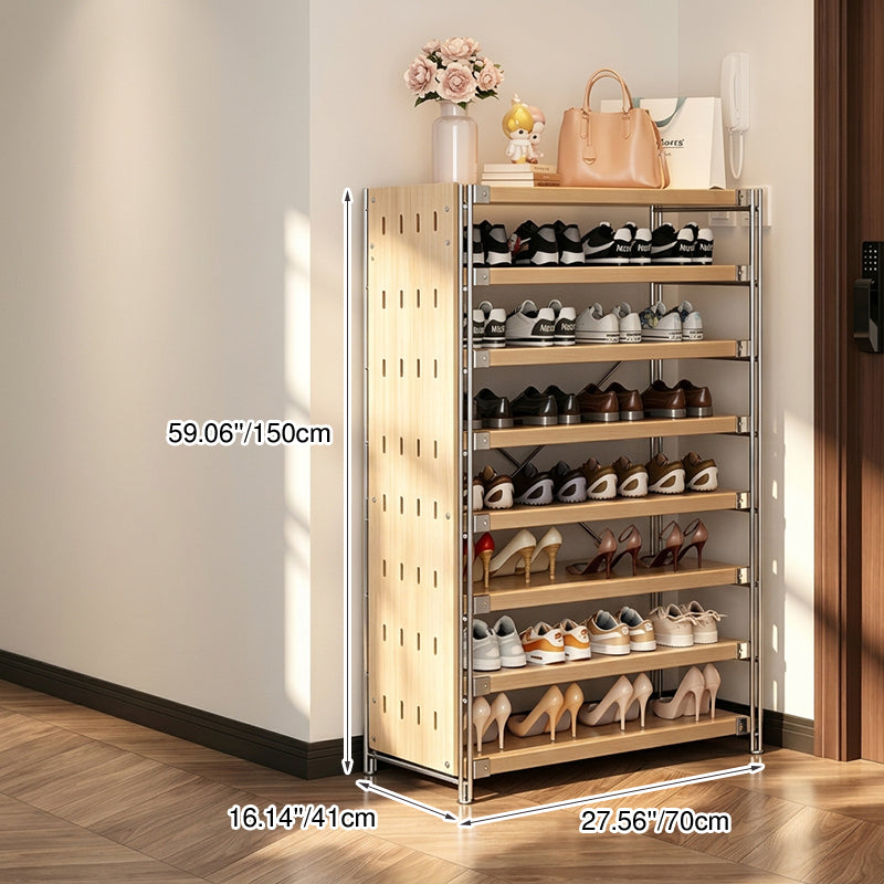 Moisture-Proof Shoe Storage Rack -Thickened Particleboard X-Brace Reinforced Steel Heavy Duty Tall Shoe Shelf For Hallway &amp; Entryway