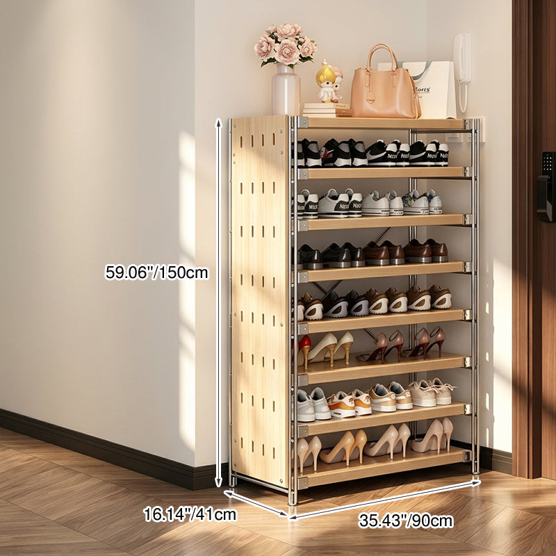 Moisture-Proof Shoe Storage Rack -Thickened Particleboard X-Brace Reinforced Steel Heavy Duty Tall Shoe Shelf For Hallway &amp; Entryway