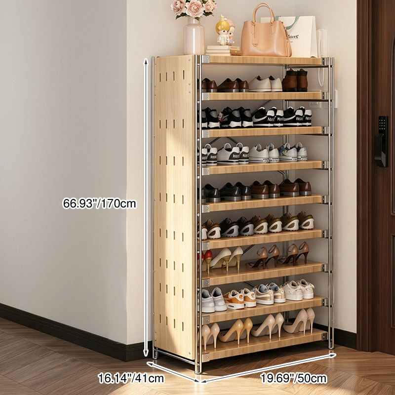 Moisture-Proof Shoe Storage Rack -Thickened Particleboard X-Brace Reinforced Steel Heavy Duty Tall Shoe Shelf For Hallway &amp; Entryway