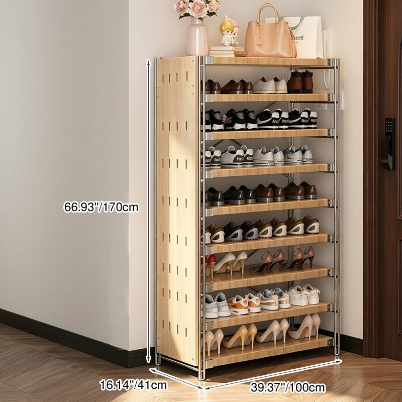 Moisture-Proof Shoe Storage Rack -Thickened Particleboard X-Brace Reinforced Steel Heavy Duty Tall Shoe Shelf For Hallway &amp; Entryway