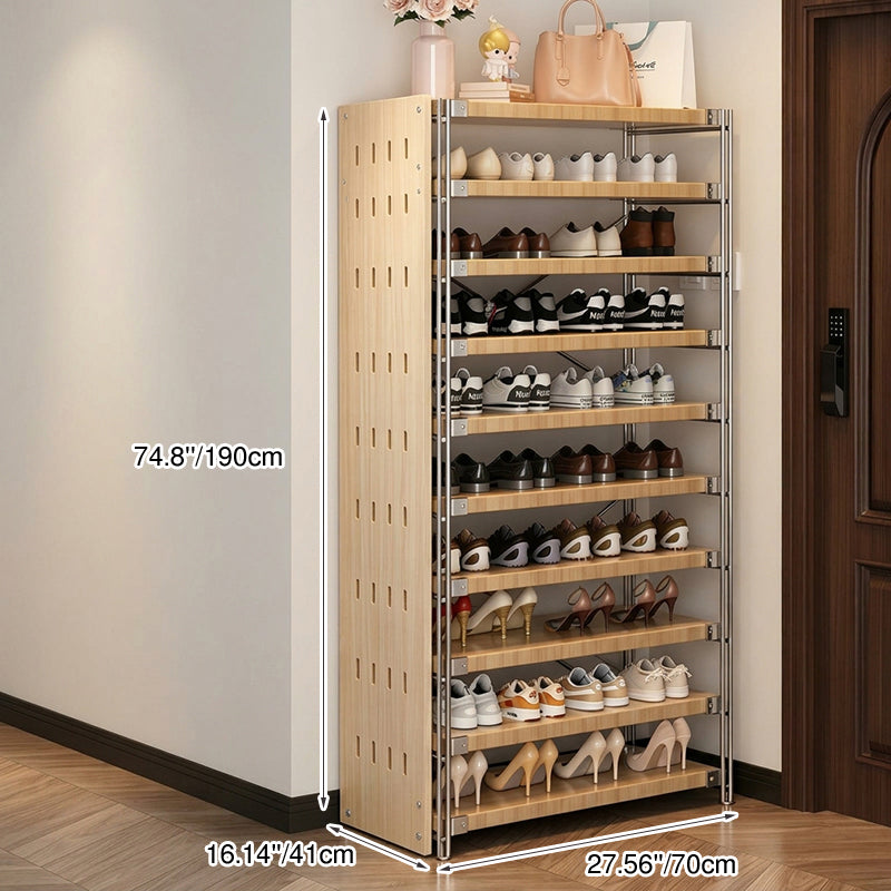 Moisture-Proof Shoe Storage Rack -Thickened Particleboard X-Brace Reinforced Steel Heavy Duty Tall Shoe Shelf For Hallway &amp; Entryway