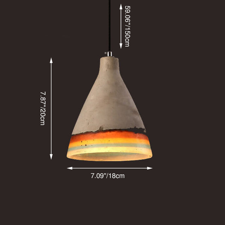 Contemporary Industrial Round Resin 1-Light Pendant Light For Bedroom