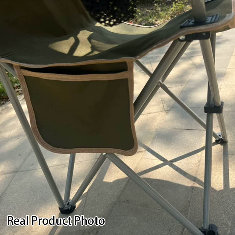 Modern Minimalist Rectangular Oxford Fabric Carbon Steel Folding Sunshade Camping Chair Backrest Armrest For Outdoor