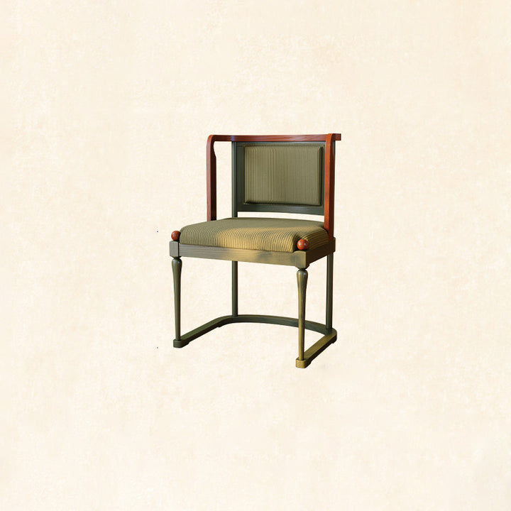 Vintage Upholstered Dining Chair - Ash Wood Frame High Resilience Sponge Cushion Lounge Chair For Kitchen &amp; Dining Room