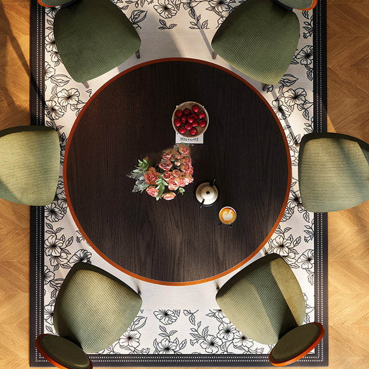 Mesa de comedor redonda Mid-Century con tablero grueso - Mesa con pata pedestal estable de madera de fresno resistente a la humedad para 2-4 plazas 