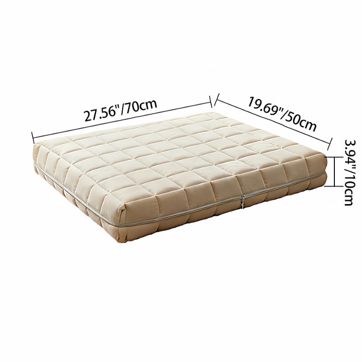Modern Minimalist Cotton Linen Rectangular All-season Improving Sleep Pet Bed Dog Bed With Washable Cover For Living Room