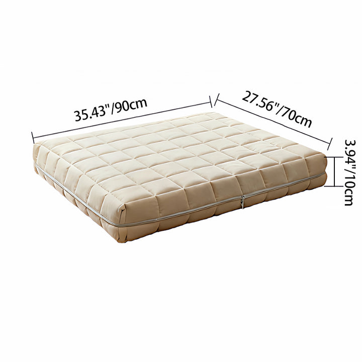 Modern Minimalist Cotton Linen Rectangular All-season Improving Sleep Pet Bed Dog Bed With Washable Cover For Living Room