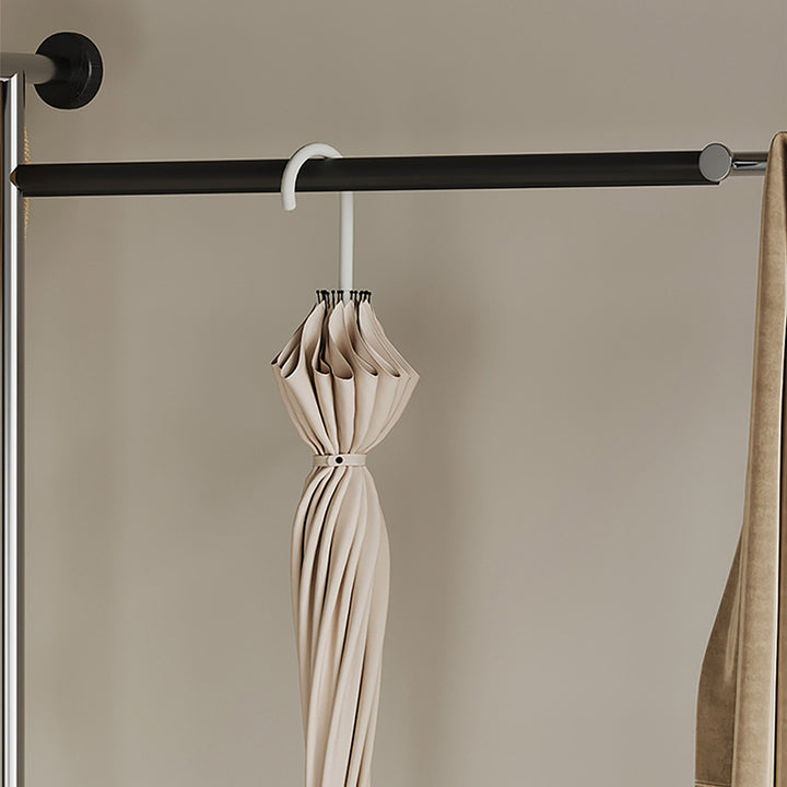 Zeitgenössische rechteckige Garderobe mit Schuhbank im Retro-Stil aus Kautschukholz, Edelstahl und Kunstleder, mit Haken, multifunktionale Flur-Organizer-Aufbewahrung 
