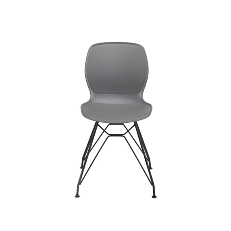Contemporary Nordic Ergonomic PP Dining Chairs With Steel Legs - Set Of 4 Dining Room, Kitchen &amp; Home Office