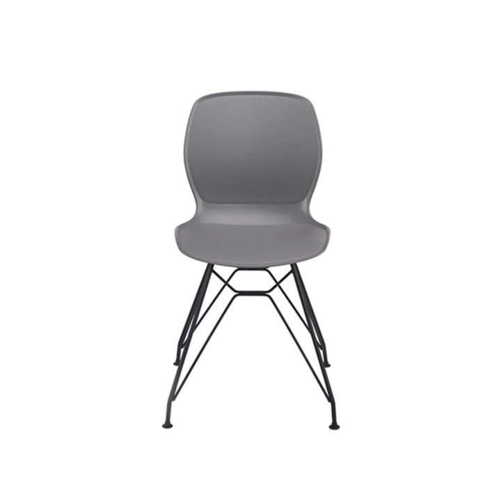 Contemporary Nordic Ergonomic PP Dining Chairs With Steel Legs - Set Of 4 Dining Room, Kitchen &amp; Home Office