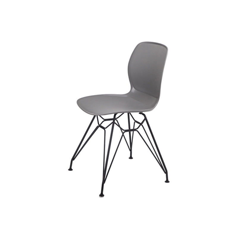Contemporary Nordic Ergonomic PP Dining Chairs With Steel Legs - Set Of 4 Dining Room, Kitchen &amp; Home Office