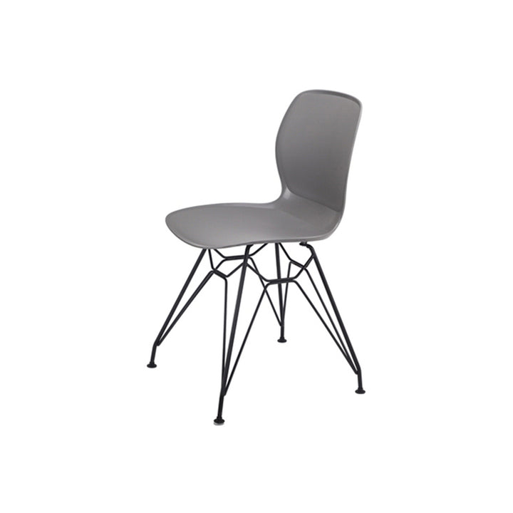 Contemporary Nordic Ergonomic PP Dining Chairs With Steel Legs - Set Of 4 Dining Room, Kitchen &amp; Home Office