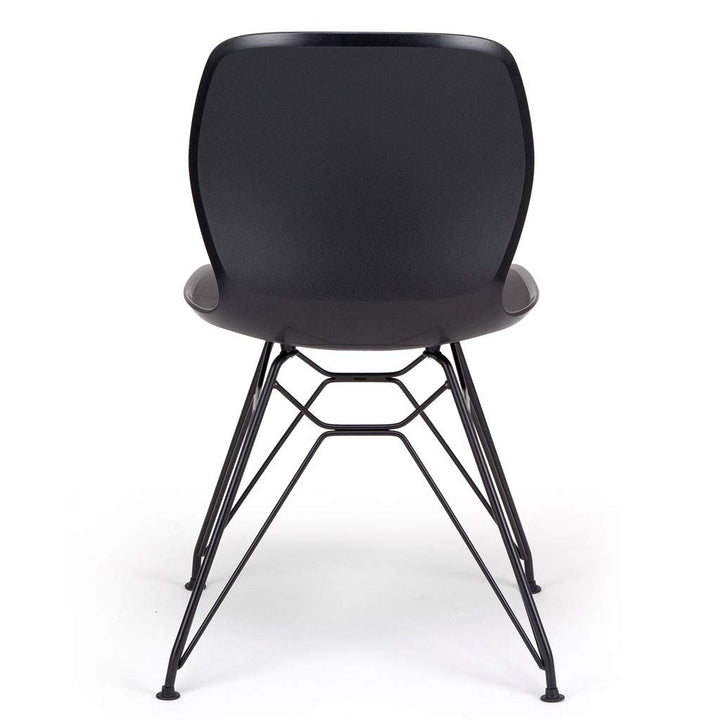 Contemporary Nordic Ergonomic PP Dining Chairs With Steel Legs - Set Of 4 Dining Room, Kitchen &amp; Home Office
