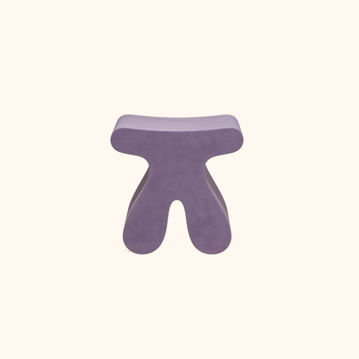Tabouret bas sculptural arrondi en bois massif, contreplaqué et velours, style minimaliste moderne, pour chambre à coucher 