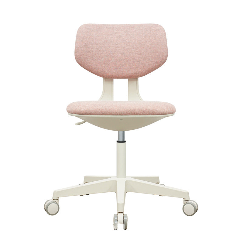 Modern Minimalist PP &amp; Nylon &amp; Linen Metal Swivel Desk Chair With Adjustable Height &amp; Backrest For Home Office &amp; Bedroom