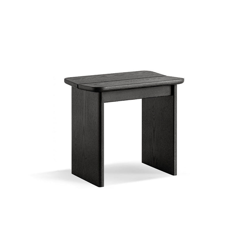 Chaise de salle à manger rectangulaire en bois massif au design minimaliste moderne, sans dossier, pour salle à manger et chambre à coucher 