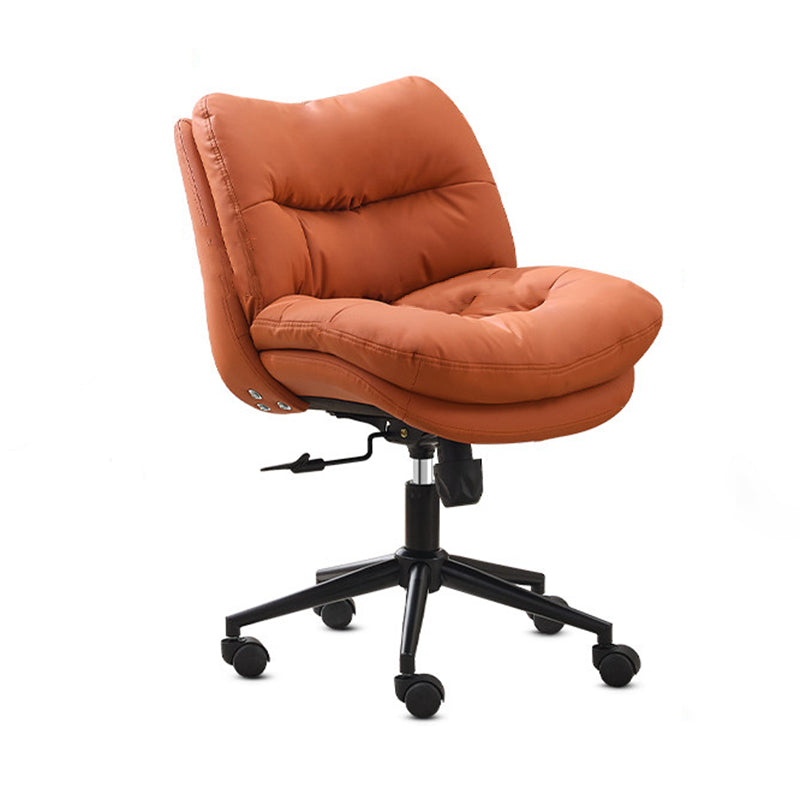 Modern Minimalist Solid Wood &amp; Plywood Steel Upholstered Rolling Desk Chair With Adjustable Height Swivel Design For Bedroom