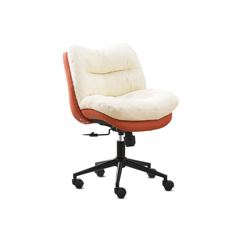 Modern Minimalist Solid Wood &amp; Plywood Steel Upholstered Rolling Desk Chair With Adjustable Height Swivel Design For Bedroom