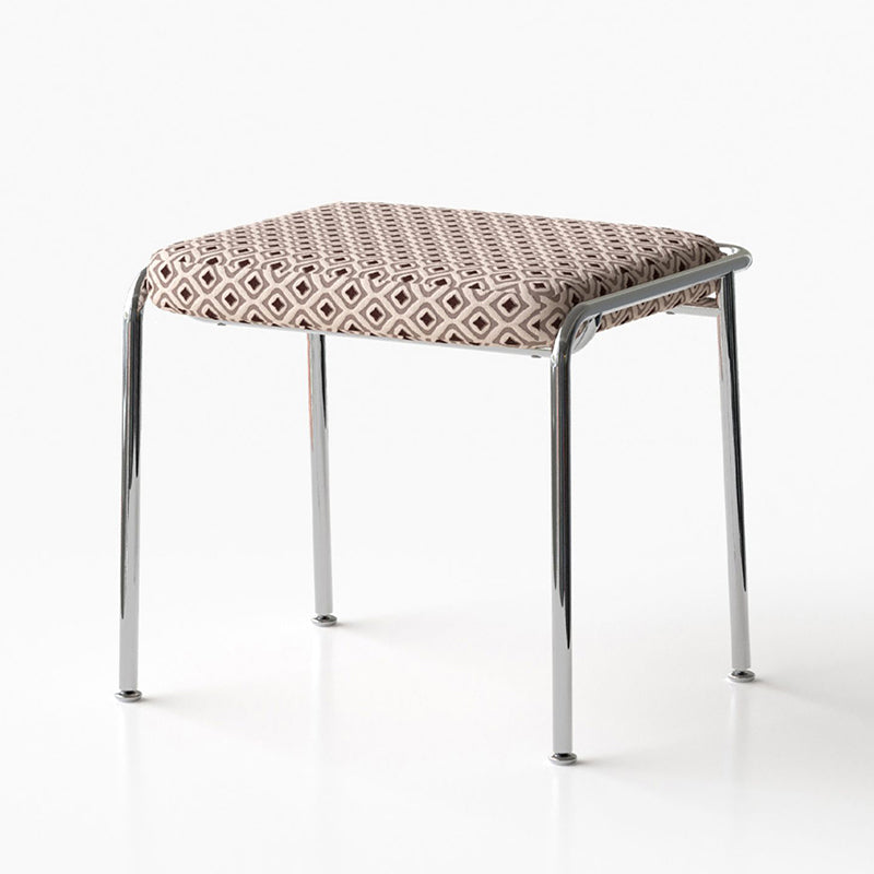 Zeitgenössischer, retro-inspirierter, mit Eisen und Leinenstoff gepolsterter rechteckiger Schminkhocker für das Schlafzimmer 